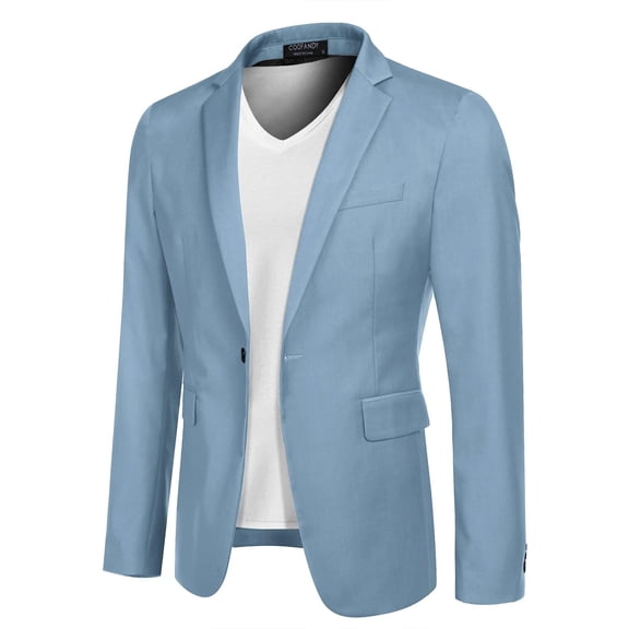 COOFANDY Mens One Button Casual Blazer - Sport Coat Business Suit Jacket