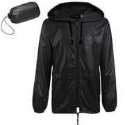 COOFANDY Mens Rain Jacket Packable Rain Jacket Lightweight Waterproof Raincoat with Hood Outdoor Rain Gear Travel Hiking