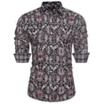 thumbnail image 1 of COOFANDY Mens Shirts Christmas Long Sleeve Button Down Shirts Casual Floral Shirt, 1 of 6