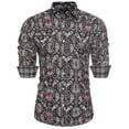 thumbnail image 1 of COOFANDY Mens Paisley Printed Shirts Casual Long Sleeve Button Down Shirts Floral Dress Shirt with Pockets, 1 of 5