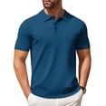 thumbnail image 1 of COOFANDY Mens Polo Shirts Pullover Short Sleeve Knit Lightweight Shirt Casual Golf Shirts, 1 of 7