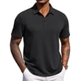 thumbnail image 1 of COOFANDY Mens Polo Shirts Short Sleeve Casual Summer Polo Tee Classic Collared Golf Stylish Tops, 1 of 6
