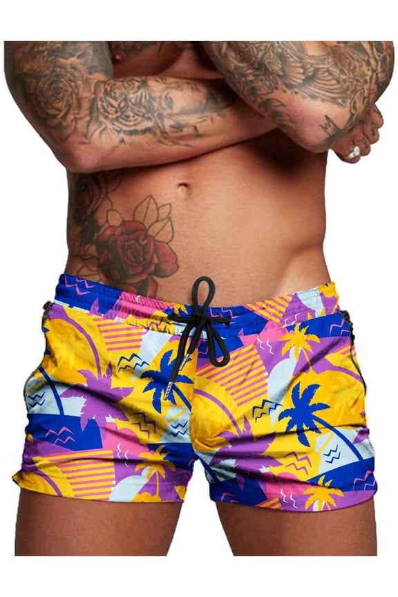Men's Swim Trunk Quick Dry Swimwear Mesh Lining Bathing Suit Swimsuit Board Beach Sport Short