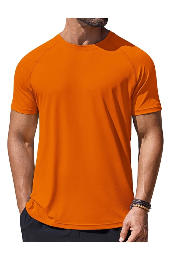 Mens Quick Dry T Shirts Short Sleeve UPF 50+ Rash Guard Shirts Cooling Shirts for Hot Weather