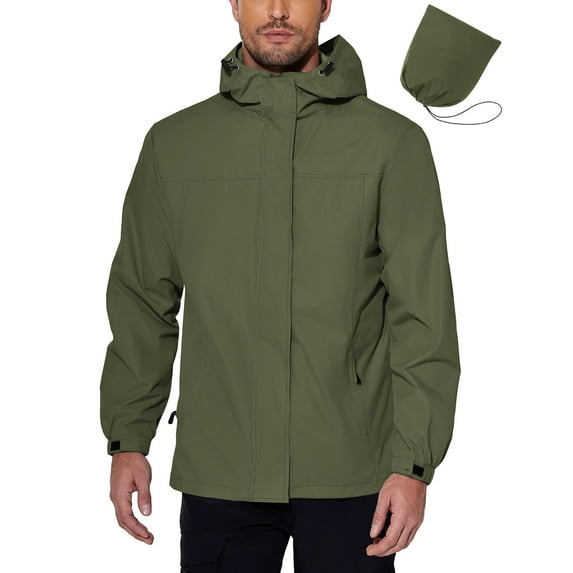 COOFANDY Men Waterproof Sailing Jacket Windbreaker Rain Jacket Lightweight Hooded Raincoat For Daily Casual