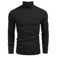 thumbnail image 1 of COOFANDY Mens Ribbed Slim Fit Knitted Pullover Casual Turtleneck Sweater, 1 of 10
