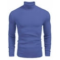 thumbnail image 1 of COOFANDY Mens Ribbed Slim Fit Knitted Pullover Casual Turtleneck Sweater, 1 of 8