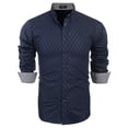 thumbnail image 1 of COOFANDY Mens Shirt Slim Fit Dress Wrinkle Free Business Plaid Button Down Collar, 1 of 6