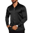 thumbnail image 1 of COOFANDY Mens Shirt Tuxedo Formal Dress Button Down for Prom Party Wedding, 1 of 6