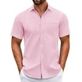 thumbnail image 1 of COOFANDY Mens Short Sleeve Casual Button Down Shirts Summer Untucked Dress Shirts with Pocket, 1 of 6