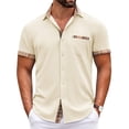 thumbnail image 1 of COOFANDY Mens Button Up Shirts Short Sleeve Dress Shirts Casual Untucked Wrinkle Free Lightweight Shirts, 1 of 6