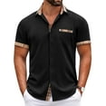 thumbnail image 1 of COOFANDY Men's Button Up Shirts Short Sleeve Business Casual Dress Shirts for Men, 1 of 6