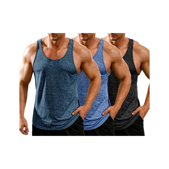 COOFANDY Y Back Tank Tops for Men Gym Muscle Tee Sleeveless Workout T-Shirt Bodybuilding Shirts Activewear