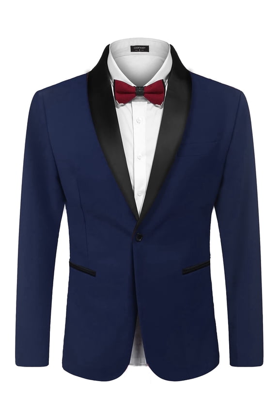Mens Slim Fit Stylish Casual One-Button Suit Coat Jacket Business Blazers