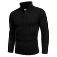 thumbnail image 1 of COOFANDY Men's Half Zip Sweaters Slim Fit Lightweight Mock Neck Turtleneck Cable Knitted Pullover, 1 of 11