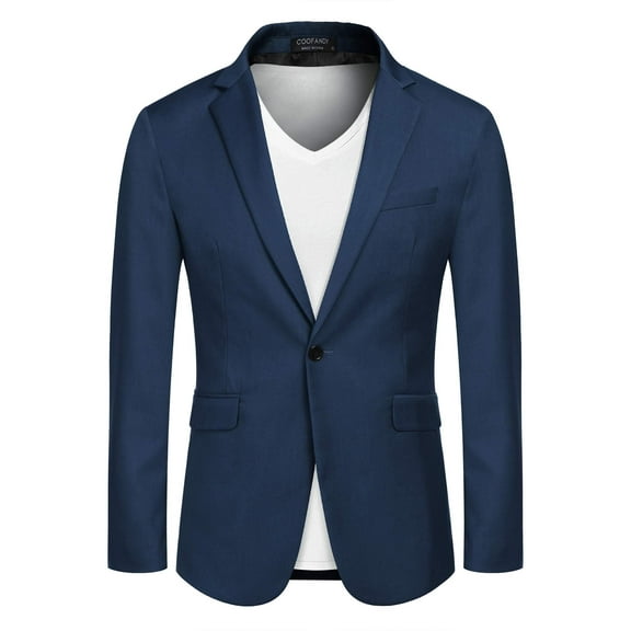 COOFANDY Mens One Button Casual Blazer - Sport Coat Business Suit Jacket