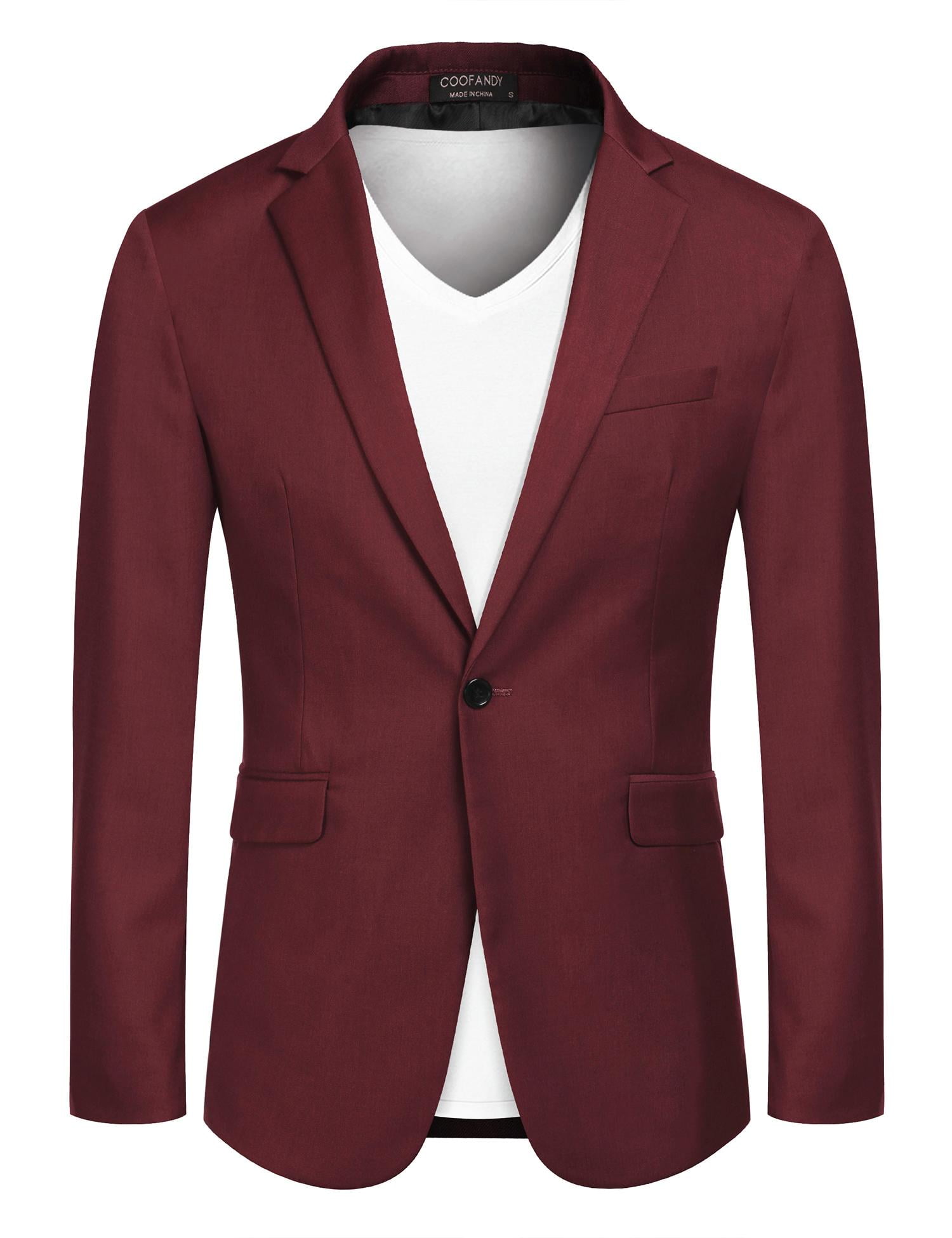 COOFANDY Mens Sport Coat Casual Blazer One Button Business Suit Jacket ...