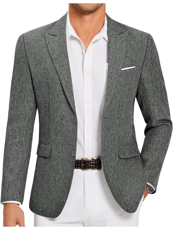 Mens Sport Coat Regular Fit Dress Jackets Wrinkle Free Casual Blazer Jackets