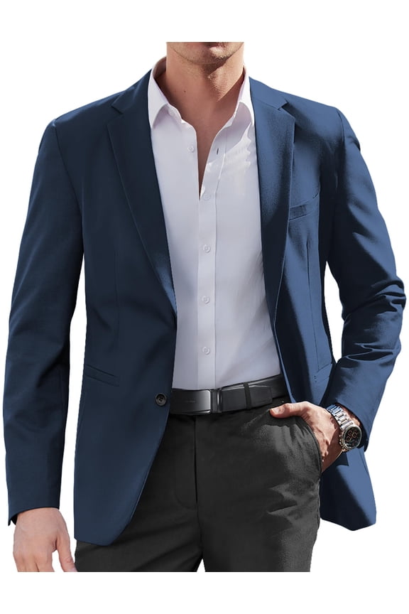 Mens Sport Jacket Business Casual Blazer Regular Fit Two Button Western Blazer
