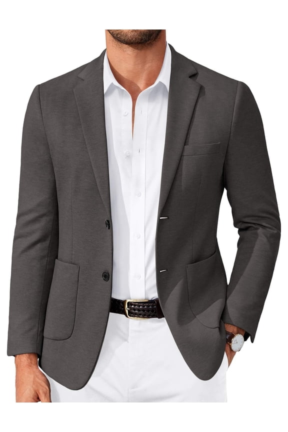 Mens Sports Jacket Lightweight Casual Burgundy Blazer Slim Fit Stretch Knit Sport Coat