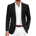 thumbnail image 1 of COOFANDY Mens Suit Blazer Classic Fit Casual Business Summer Sports Jacket Two Button, 1 of 5