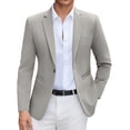 thumbnail image 1 of COOFANDY Mens Suit Blazer Slim Fit Casual Business Sports Jacket One Button, 1 of 6