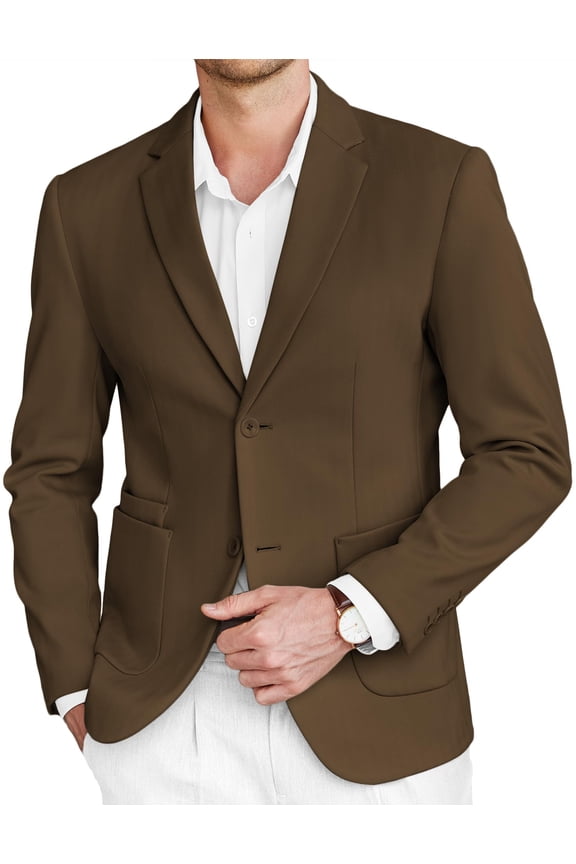 Mens Suit Jacket Regular Fit Lined Blazer Jacket 2 Button Casual Blazers and Sport Coats