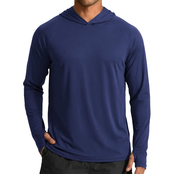 COOFANDY Mens Sun Protection Shirts UPF 50+ Long Sleeve Fishing Hiking Rash Guard Shirts Summer Sunproof Thin Hoodies