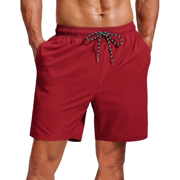 COOFANDY Mens Swim Trunks 7 inch Swim Shorts Board Short Bathing Suit with Mesh Liner Beach Shorts