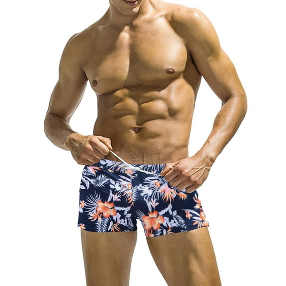 COOFANDY Mens Swimwear Swim Trunks Quick Dry Beach Swim Brief Square Leg Board Shorts with Zip Pocket