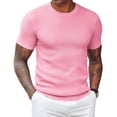 thumbnail image 1 of COOFANDY Mens Tee Shirts Knit Short Sleeve Shirt Casual Summer Textured Shirt White Xx-Large, 1 of 6