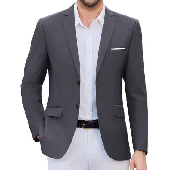 COOFANDY Mens Two Button Blazer Jacket Big and Tall Formal Business Suit Jackets