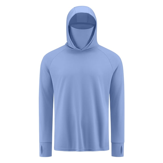 COOFANDY Mens UPF 50+ Hoodie Shirts Long Sleeve Sun Protection Fishing Shirt Swim Beach UV SPF Summer Quick Dry Rash Guard