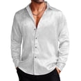 thumbnail image 1 of COOFANDY Mens White Dress Shirts Floral Rose Printed Long Sleeve Button Down Shirts Party Wedding Prom Shirts, 1 of 6