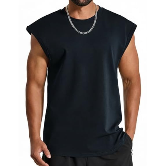 COOFANDY Mens Workout Tank Tops Summer Sleeveless Tee Shirts Casual Stylish Gym Muscle Shirt Loose Fit for Basketball