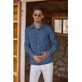thumbnail image 1 of COOFANDY Men's Oxford Chambray Wrinkle Free Slim Fit Shirt Casual Button Down Shirts, 1 of 8