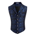 thumbnail image 1 of COOFANDY Paisley Vests for Men Victorian Suit Vest Gothic Tuxedo Vests Retro Vest, 1 of 6