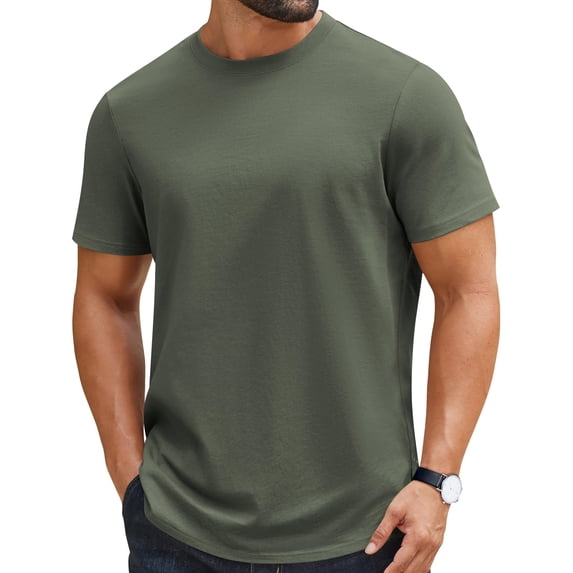 COOFANDY Plain Tshirts for Men 100% Cotton Short Sleeve T Shirt Crewneck Casual