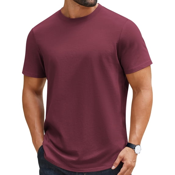 COOFANDY Plain Tshirts for Men 100% Cotton Short Sleeve T Shirt Crewneck Casual