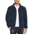 thumbnail image 1 of COOFANDY Men's Lightweight Polar Fleece Full Zip Jacket Casual Warm Outdoor Coat with Pockets, 1 of 7