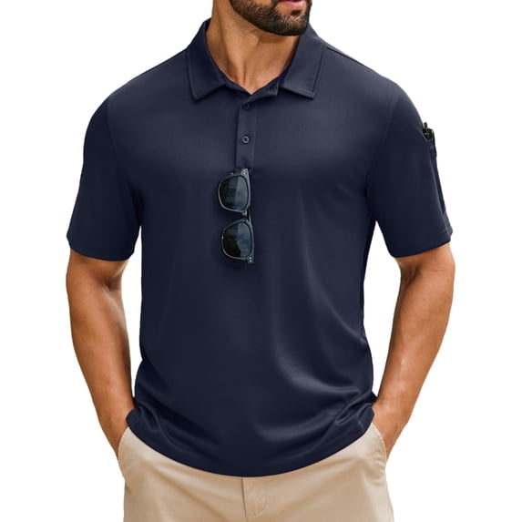 COOFANDY Polo Shirts for Men Short Sleeve Quick Dry Moisture Wicking Collared Shirts Performance Golf Shirts Work Polos for Men