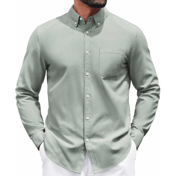 COOFANDY Mens Dress Shirts Casual Button Down Shirt Long Sleeve Untuckit Shirts for Men