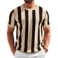thumbnail image 1 of COOFANDY Shirts for Men Short Sleeve Sweater Summer Knit Shirt Casual Crewneck Ribbed Pullover Tees, 1 of 6