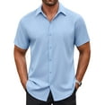 thumbnail image 1 of COOFANDY Short Sleeve Dress Shirt for Men Business Casual Button Down Shirt, 1 of 6
