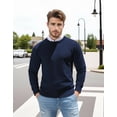 thumbnail image 1 of COOFANDY Men's Crew Neck Knitted Pullover Slim Fit Lightweight Sweatshirt all-Season Casual Dressy Wear, 1 of 6