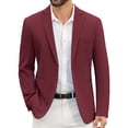 thumbnail image 1 of COOFANDY Sport Jacket Men Casual Knit Red Sports Coats Two Button Business Blazer Jackets, 1 of 6