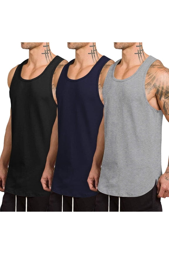 Stringer Tank Tops for Men Plus Size Swim Beach Sleeveless Shirts Mens Tanks for Summer