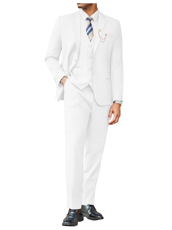 Suits for Men Slim Fit 3 Piece Single Breasted Suit Men Wedding Business Dinner Party Prom Tuxedo Dress Suit