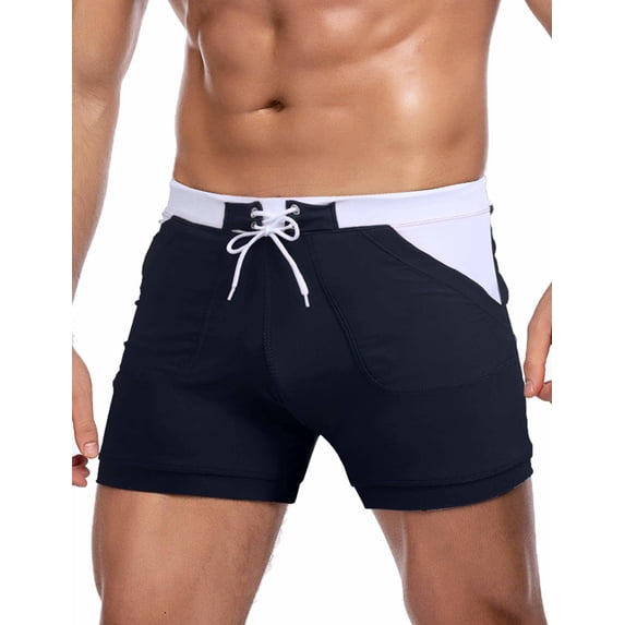 COOFANDY Swim Trunks for Men Sexy Swim Brief Square Leg Swimsuit Swimming Short Bathing Suit with Pocket