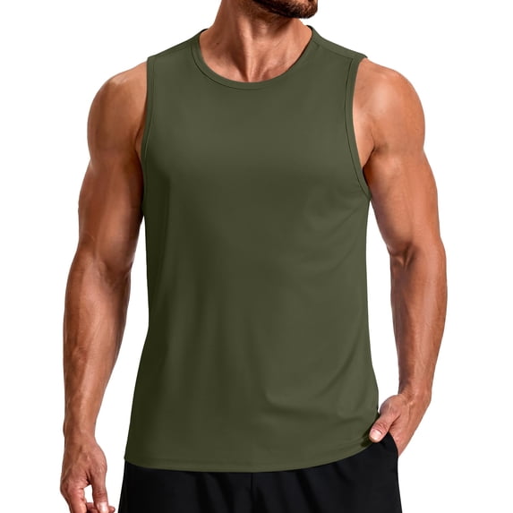 COOFANDY Tank Tops Men UPF 50+ Quick Dry Workout Sleeveless Shirts Gym Athletic Running Muscle Beach Shirt Top Summer